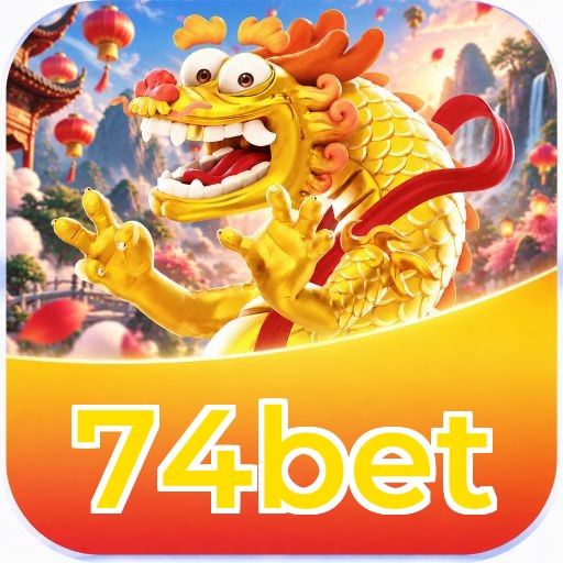Interface da plataforma 74bet mostrando slots populares e bônus de boas-vindas